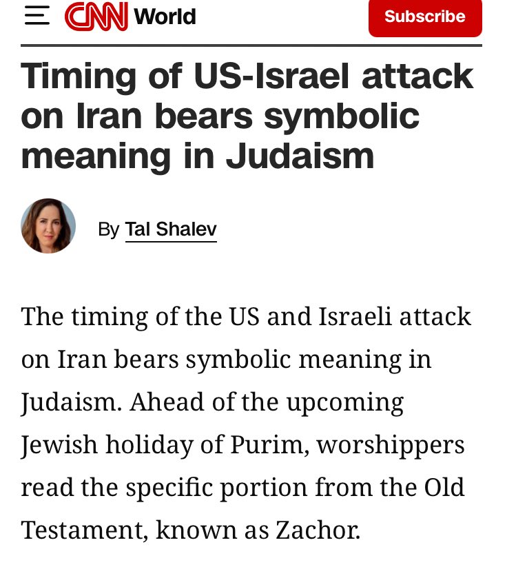 اسرائیل گفته این عملیات قراره ۴ روز طول بکشه. ۲ روز آخر اون قراره همزمان بشه با جشن پوریم، که در اون یهودیان قتل عام تاریخی ایرانیان رو هر سال جشن می‌گیرند.

این همه سال گفتند ایران «ایدئولوژیک»اه حالا طرف کسی ایستاده‌اند که به دلایل مذهبی معتقد هستند باید ایرانیان رو سلاخی کنند.