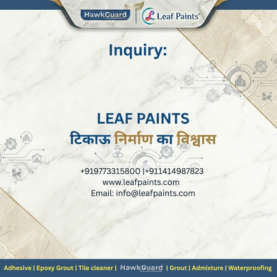 LeafpaintsS's tweet image. मजबूत घर के लिए चाहिए मजबूती वाला जोड़! 🏠✨

✅ हाई बॉन्ड स्ट्रेंथ
✅ वाटर और शॉक रेसिस्टेंट
✅ बड़ी टाइल्स के लिए परफेक्ट

 #ConstructionTips #MajbootGhar #HomeDesign #InnovationInConstruction #IndiaBuilding #Durability #explorar #LeakageSolution