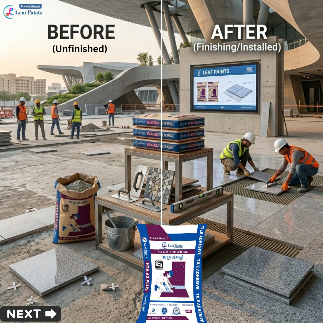 LeafpaintsS's tweet image. मजबूत घर के लिए चाहिए मजबूती वाला जोड़! 🏠✨

✅ हाई बॉन्ड स्ट्रेंथ
✅ वाटर और शॉक रेसिस्टेंट
✅ बड़ी टाइल्स के लिए परफेक्ट

 #ConstructionTips #MajbootGhar #HomeDesign #InnovationInConstruction #IndiaBuilding #Durability #explorar #LeakageSolution