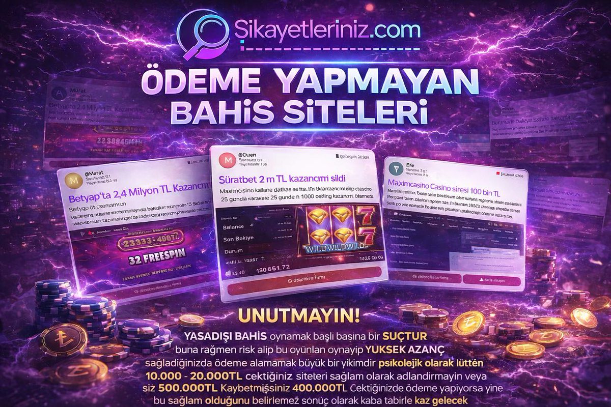 casinocusikayet's tweet photo. 🚨 Yeni şikayet açıldı

❌ Privebet ödeme yapmadı

Tüm kanıtlar ve detaylı inceleme burada 👇
https://t.co/PkvFjyOojQ https://t.co/FbOSVtDqyh