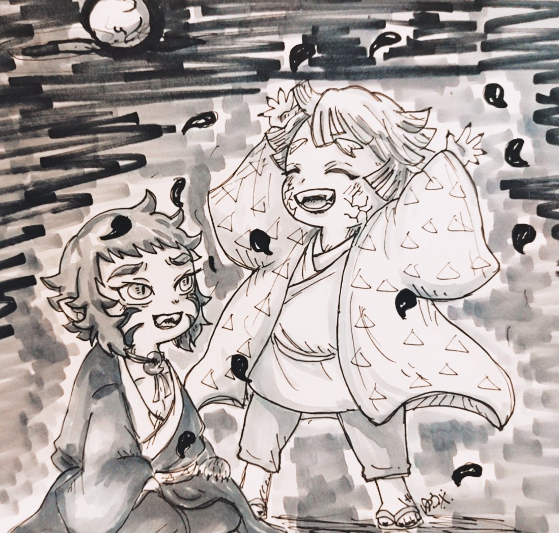 ⚡兄弟鬼化if 善獪寄り。+黒？ 月夜は時に幸せを奪いに現れるので、善