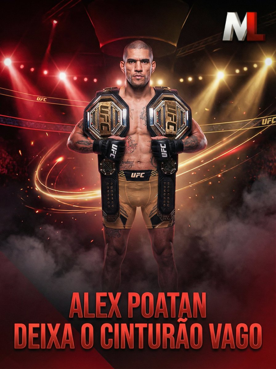modoluta's tweet photo. 🚨Alex Poatan vai deixar o cinturão peso meio pesado VAGO. Dana White anunciou nesta sexta-feira.

Para a disputa do cinturão peso meio pesado (vago), Jiri Prochazka enfrentará Carlos Ulberg no evento principal do UFC 327. https://t.co/7tNqX2WnoO