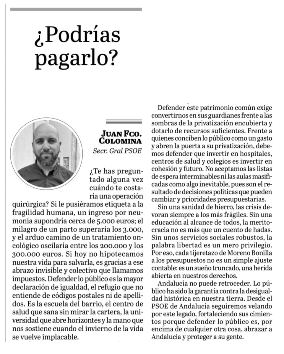 Juanfra_87's tweet photo. 🇳🇬 La mejor manera de defender Andalucía y el legado del #28F es defender lo público.

🙌 Lo público ha sido la garantía contra la desigualdad histórica en nuestra tierra. Desde el @psoedeandalucia seguiremos velando por este legado, fortaleciendo sus cimientos porque defender lo público es abrazar a Andalucía y proteger a su gente.

https://t.co/O82KePc6uA