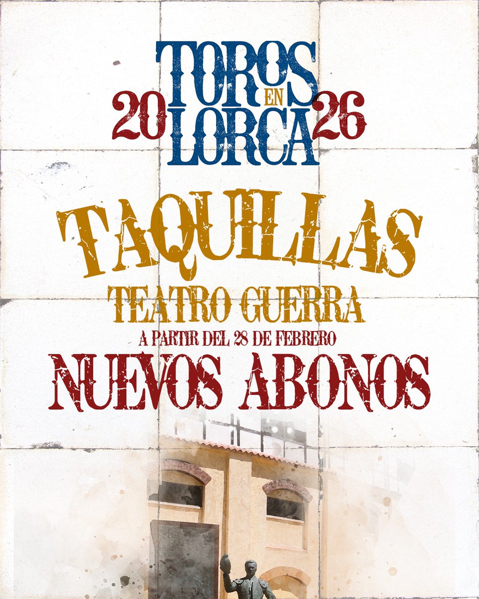 🚨¡𝗧𝗔𝗤𝗨𝗜𝗟𝗟𝗔𝗦 𝗔𝗕𝗜𝗘𝗥𝗧𝗔𝗦! Ya puedes conseguir tus 𝗔𝗕𝗢𝗡𝗢𝗦 para la temporada en Sutullena.

🔊 Si quieres adquirir tus abonos tienes hasta el próximo 20 de marzo.

TAQUILLAS DEL TEATRO GUERRA

#Unlujodetemporada 
#SutullenaVive