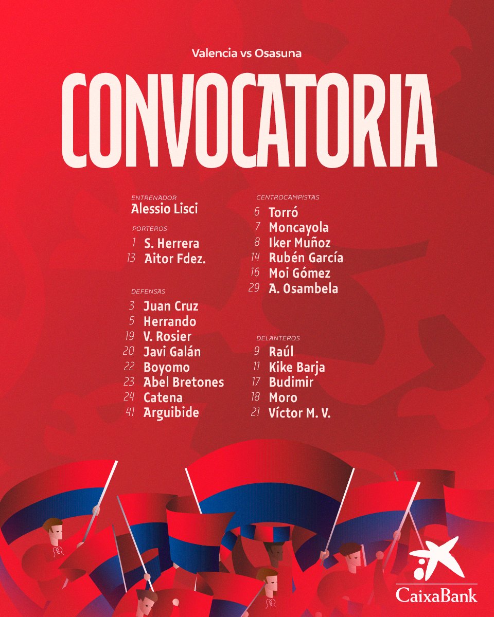 RT @Osasuna: 📝 CONVOCATORIA | Osasuna cita a 21 futbolistas para ...
