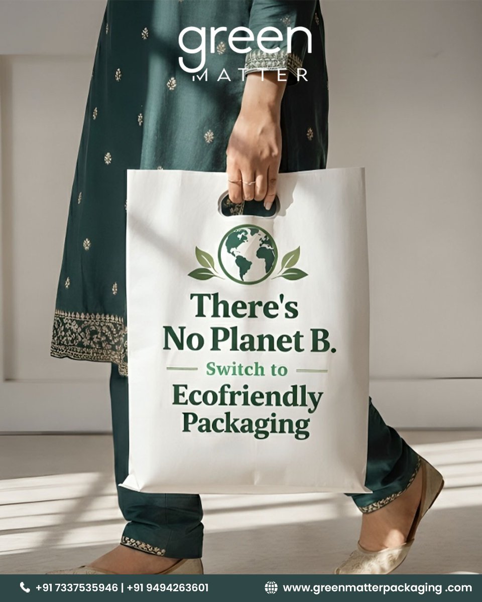 Greenmatterpack's tweet image. There’s no Planet B. 🌎♻️
Choose eco-friendly packaging with Green Matter Packaging and take a step toward a cleaner, greener future.
#SustainablePackaging #GoEcoFriendly #GreenBusiness #EcoPackaging #GreenMatterPackaging #SustainabilityMatters