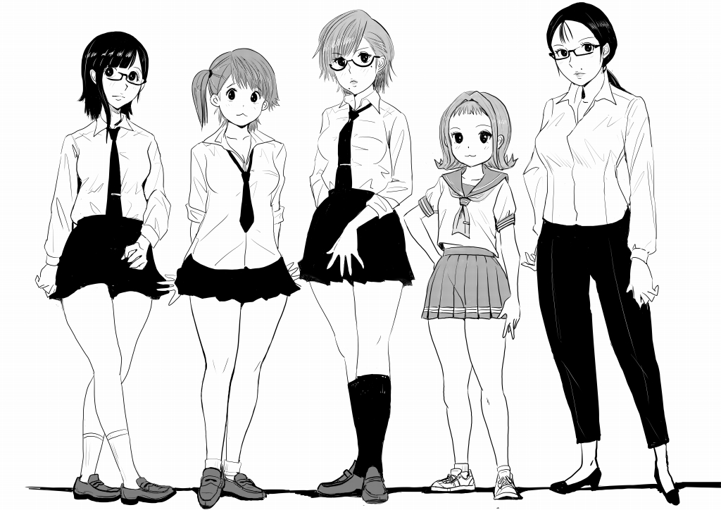 #今月描いた絵を晒そう 
モノクロ版 