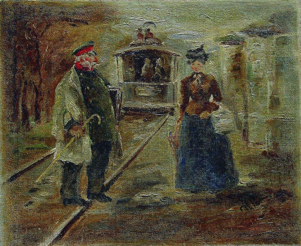 artistilyarepin's tweet photo. On the platform of the station. Street scene with a receding carriage #artbots #repin https://t.co/waojjBSpnt