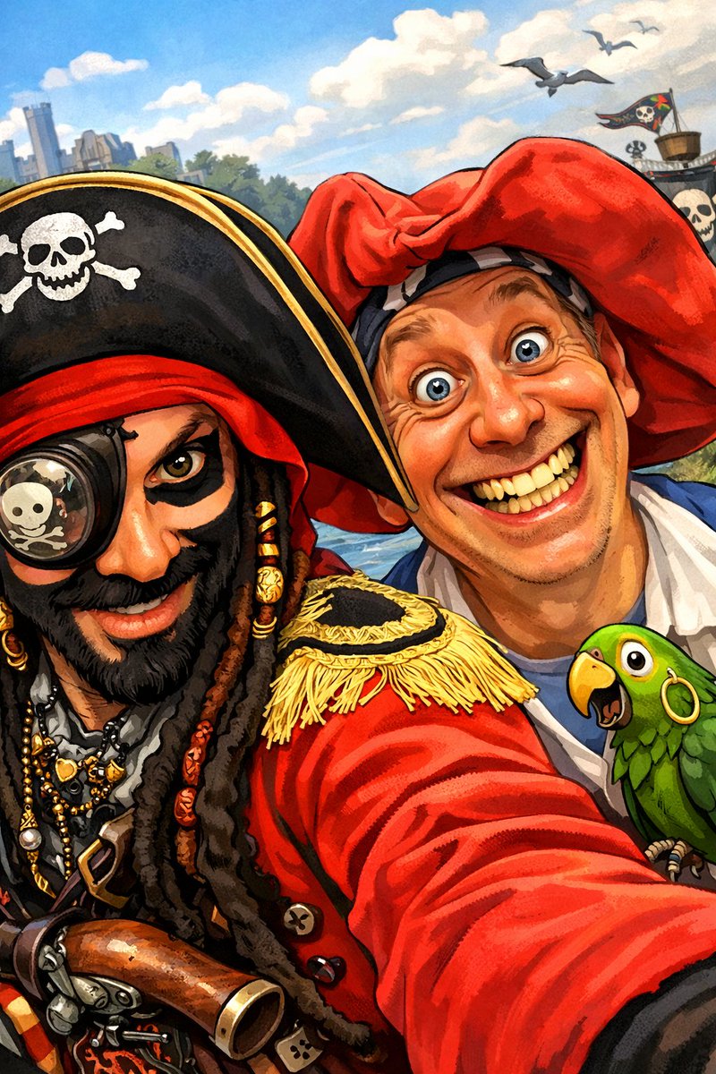 CrazyDisguise's tweet image. #crazycaptain #pirates #pirateentertainer #pyracy 
#captaincutlass #pirateparty #piratepartytheme #piratepartyidea #piratepartyuk #piratecosplay #internationaltalklikeapirateday #piratecostume #Pirateshow #thecrazycaptain #talklikeapirateday2026 #Ai