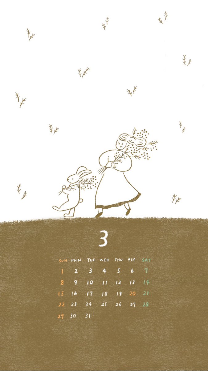 ikuko_illust's tweet photo. 3月の壁紙カレンダーを作りました＊

3月はミモザの季節
ということで、ミモザの花を持って
柔らかい春の風を感じながら
ゆっくりと散歩する���子を
描いてみました😌

※個人利用の範囲でご使用ください
(SNSのアイコン使用、再配布、加工、AIへの学習はお控えください)

#壁紙カレンダー
#待ち受け https://t.co/syuesV4iG3