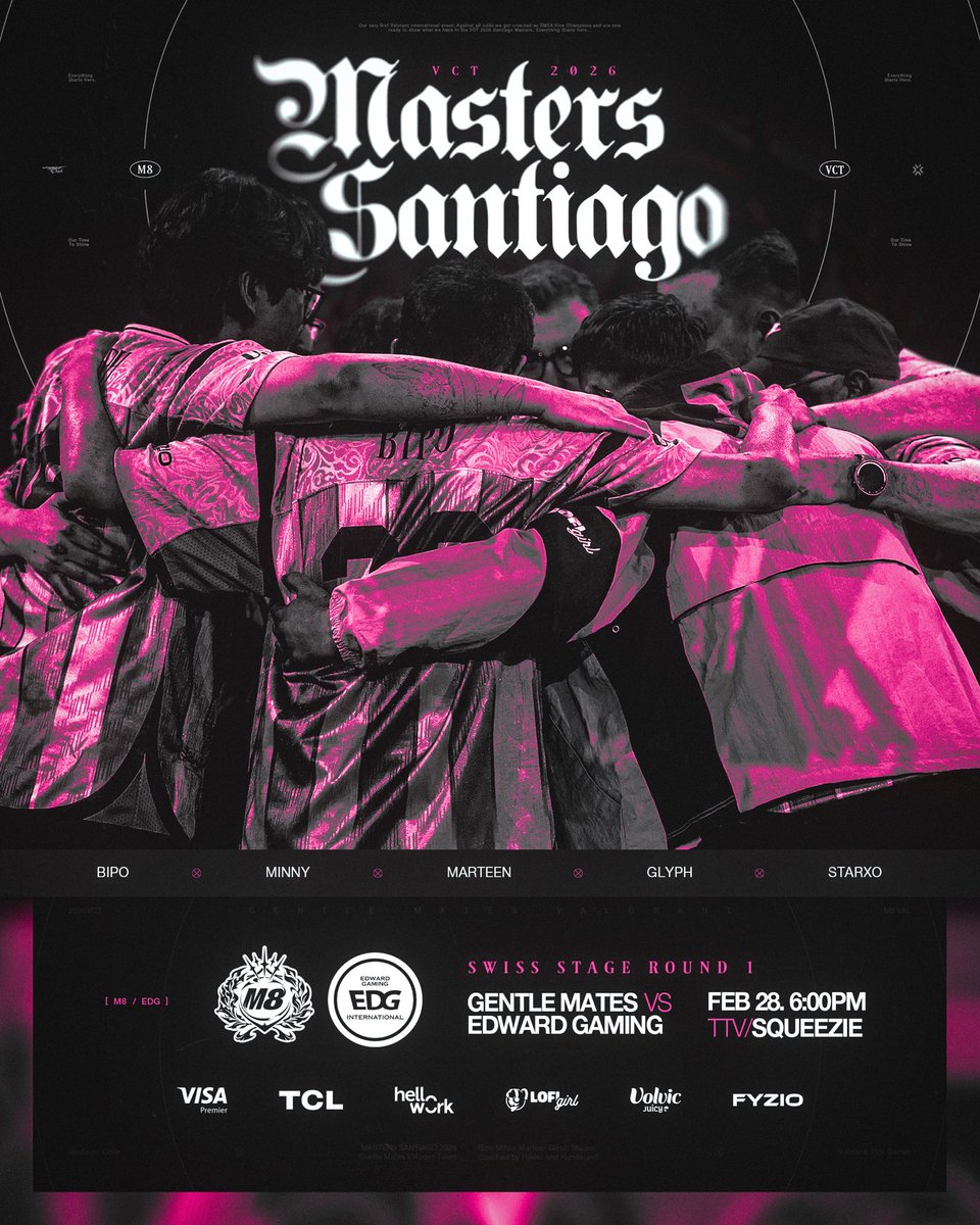 Notre premier match international sur Valorant !

Rendez-vous à 18H sur la chaîne de Squeezie #M8WIN