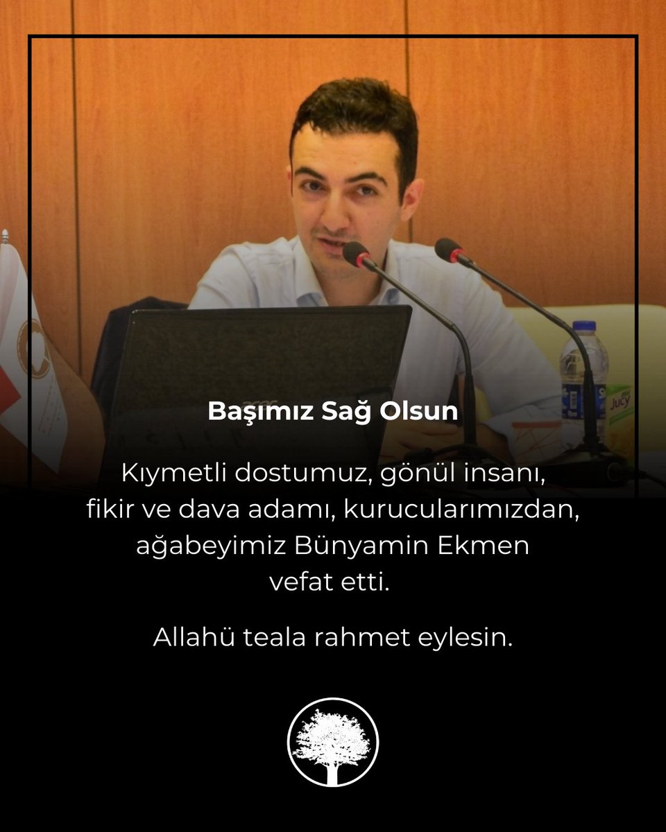 Başımız Sağ Olsun

Kıymetli dostumuz, gönül insanı, fikir ve dava adamı, kurucularımızdan, ağabeyimiz Bünyamin Ekmen vefat etti. 

Allahü teala rahmet eylesin.