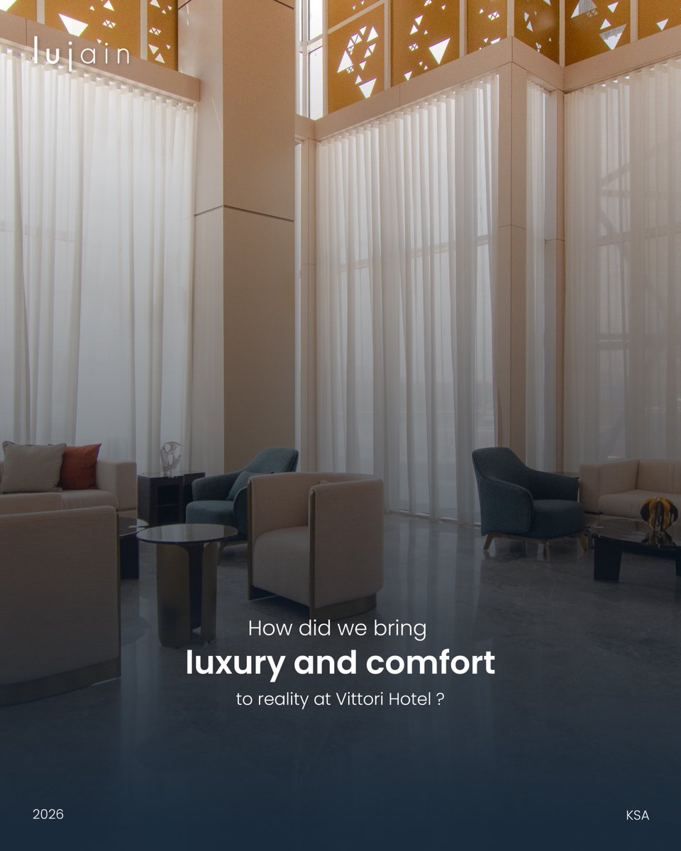 AllujainGroup's tweet photo. كيف قدمت مجموعة اللجين الأناقة والابتكار إلى فندق فيتوري  جاردن؟
من خلال التميز الهيكلي، و التناغم الجمالي، و الابتكار الهندسي. تم تصميم الأثاث ليتناسب مع الاستخدام اليومي، مما يضمن الراحة دون التأثير على الجمال. ضمنا التشطيبات المثالية و عناصر التصميم السلسة التي تجمع بين المتانة والفخامة
How did Lujain Group bring elegance and innovation to Vittori Hotel Garden?
Through Structural Excellence, Aesthetic Harmony, and Ergonomic Craft. The furniture was designed for daily use, ensuring comfort without compromising beauty. We achieved Flawless Finishes and Seamless Design Elements, combining durability with modern luxury.