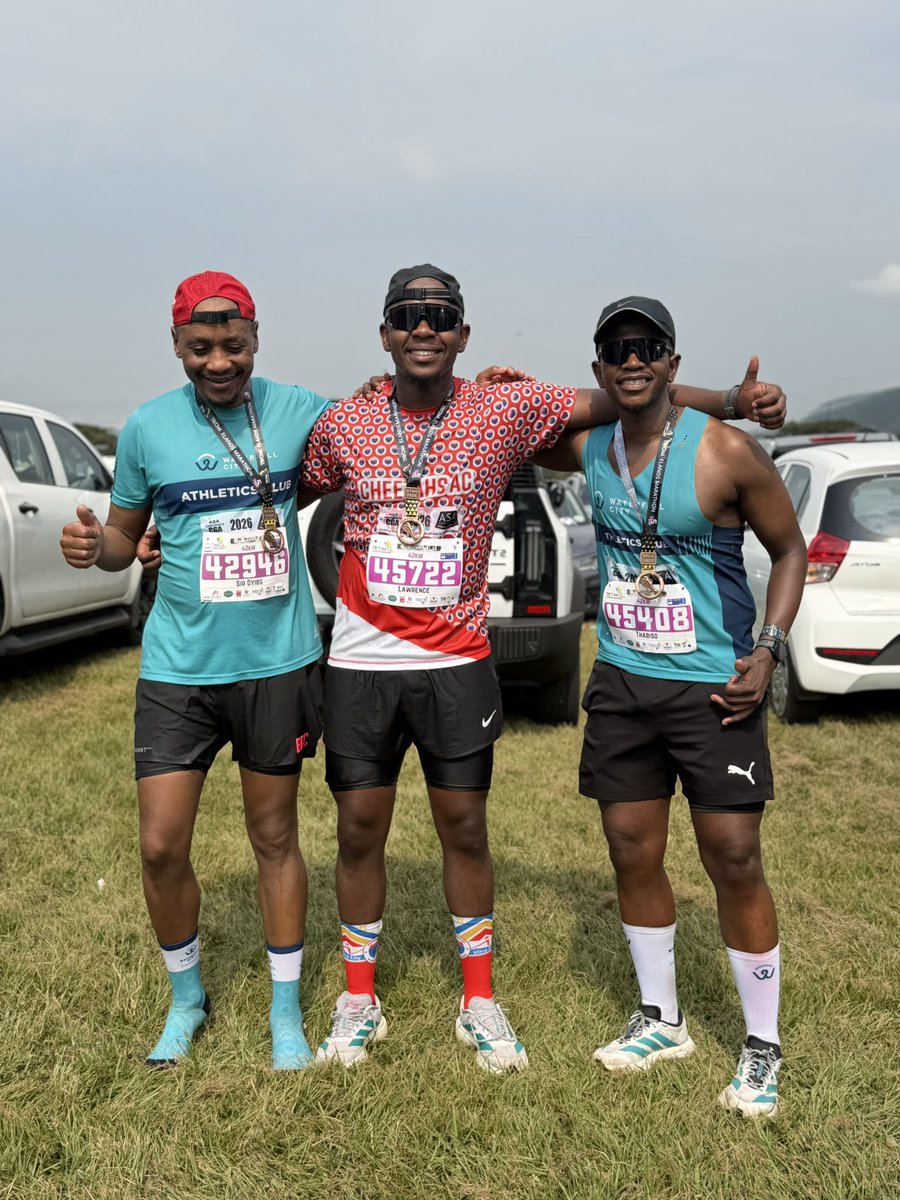 333Wanga's tweet photo. We went to TRACN4 Elands Marathon and came back with a PB 💥🥺#Sibuyakhona 🏃🏾‍♂️ https://t.co/mLzitBQkXq