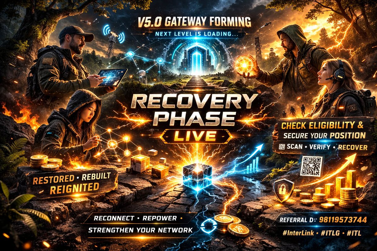 MHariBabu115722's tweet photo. This phase isn’t about recovery alone —
it’s about building stronger together.
🌐 Nodes reconnect
⚡ Networks reignite
🚀 V5.0 prepares to launch
If you’re eligible, this is your moment.
Referral ID: 98119573744
#InterLinkCommunity #ITLG #interlink #ITL #RecoveryLive https://t.co/Oq9GRwHpwz