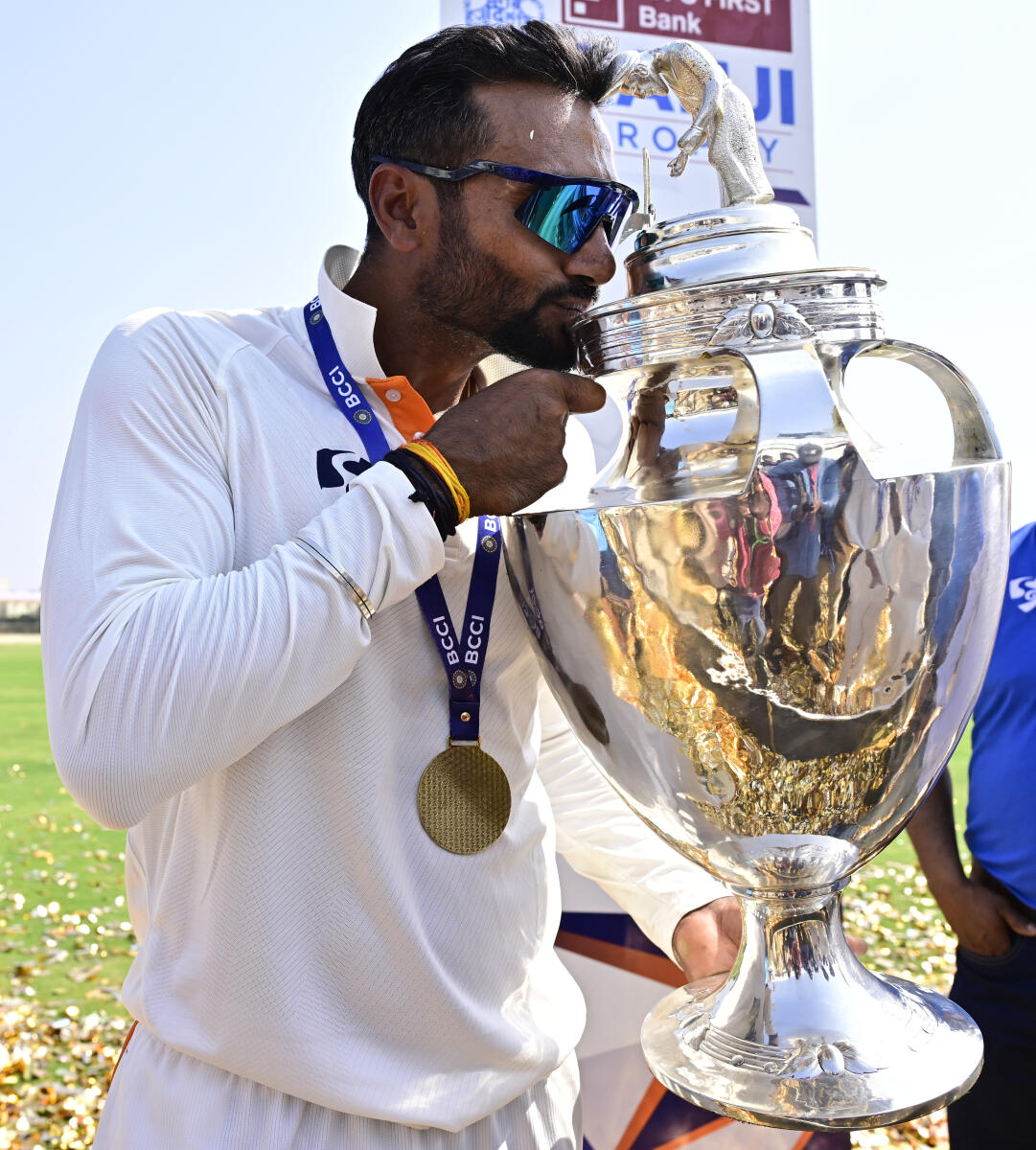 sportstarweb's tweet photo. For long, Jammu & Kashmir was merely a distant outpost in India’s cricketing map.

On Saturday at the KSCA Rajnagar Stadium in Hubballi, it moved to the front and centre by winning its maiden Ranji Trophy crown after overcoming eight-time titlist Karnataka.

The match was drawn and J & K was adjudged the champion after having secured a humongous 291-run first-innings lead.

@sudunarayan writes: https://t.co/7lF5yQAs3d

📷 @photomurali1