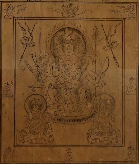 春日大社の摂社・水谷神社には、現存する最古の牛頭天王絵図とされる