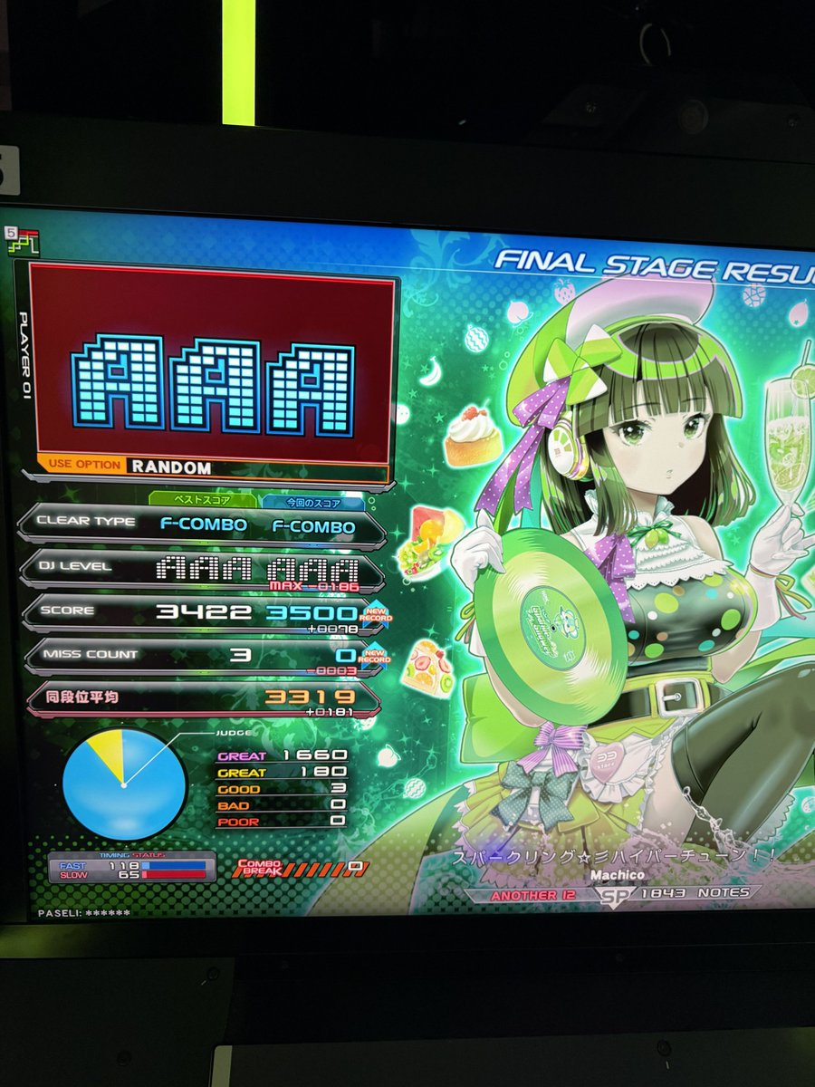 貴重なMAX-出た