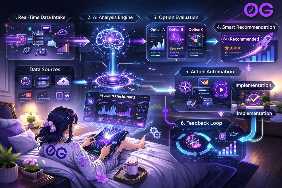 good night and happy breaking the fast everyone 🌙🌺

On this quiet night, big decisions still need to be made. What if AI could help ease that burden while still maintaining your control?

<a href="/0G_labs/">0G Labs (Home of Infinite AI)</a> delivers AI powered decision automation, where the system analyzes real time