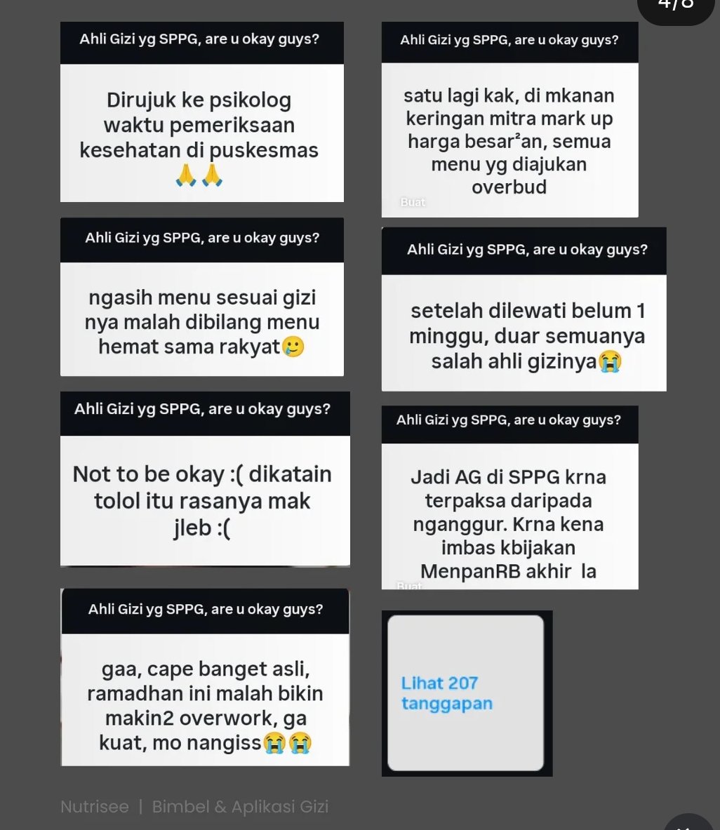 Teruntuk ahli gizi yang 'asli' di SPPG, tetap semangat ya! 🔥 
Jadilah agen perubahan!

Kamu ga salah, yang salah sistemnya.