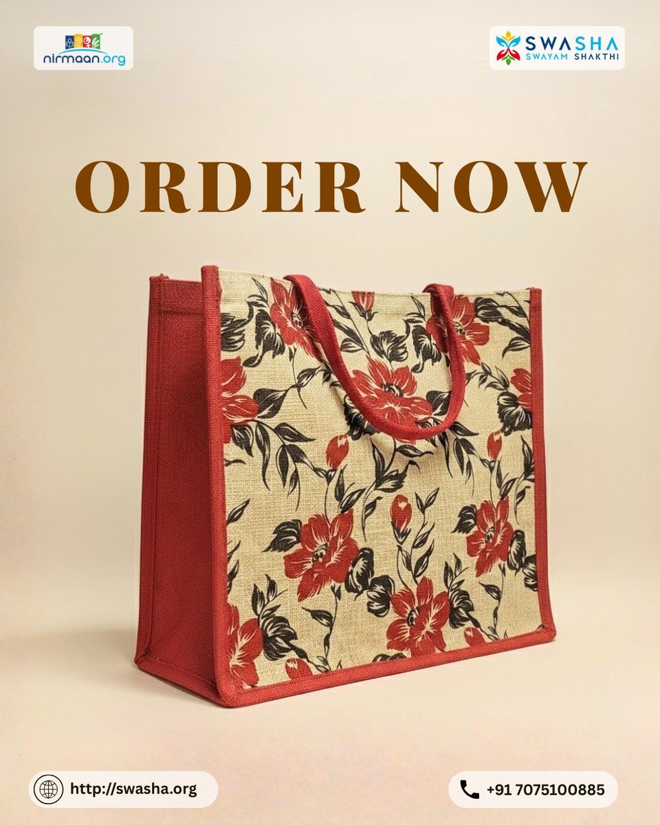 Fresh market mornings made better with our eco-friendly jute shopping bag. Strong, spacious, and beautifully floral, it’s the perfect companion for your everyday vegetable runs. Designed for durability and style, this reusable tote keeps your shopping sustainable while turning
