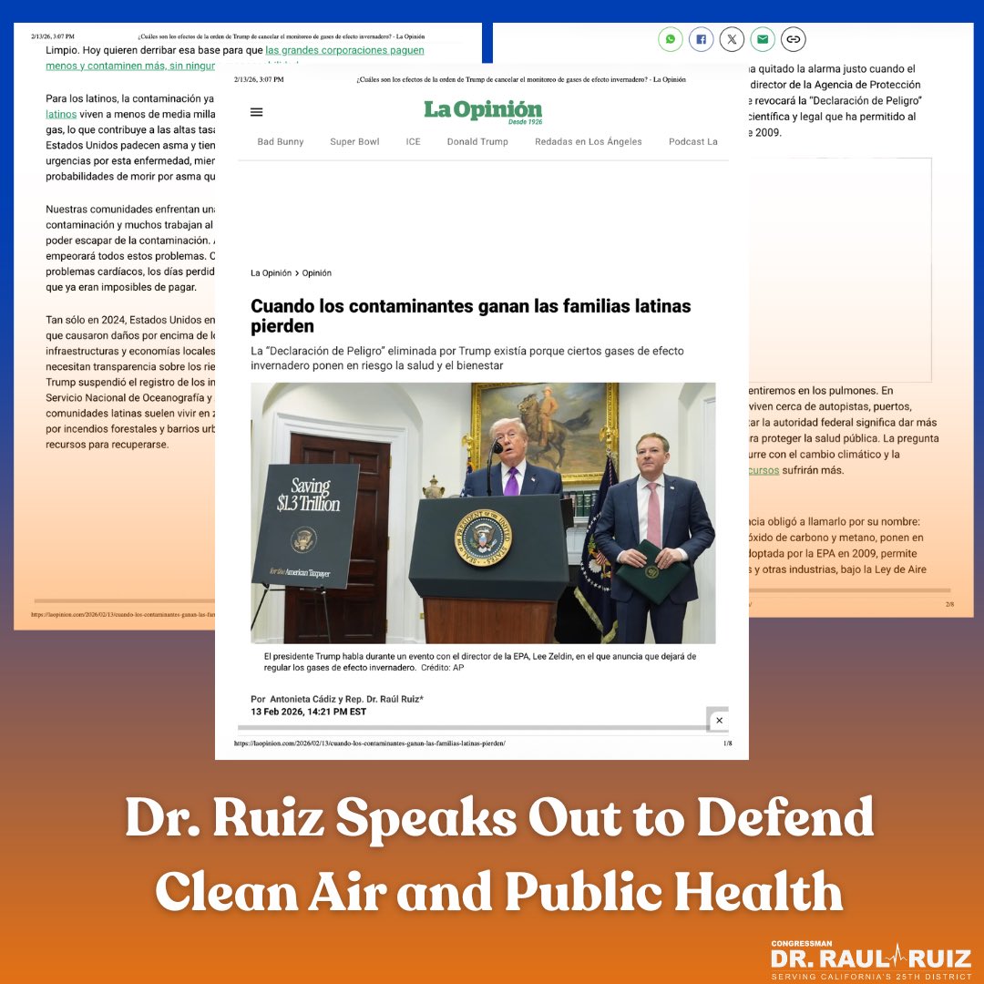 Congressman Raul Ruiz, M.D. tweet media