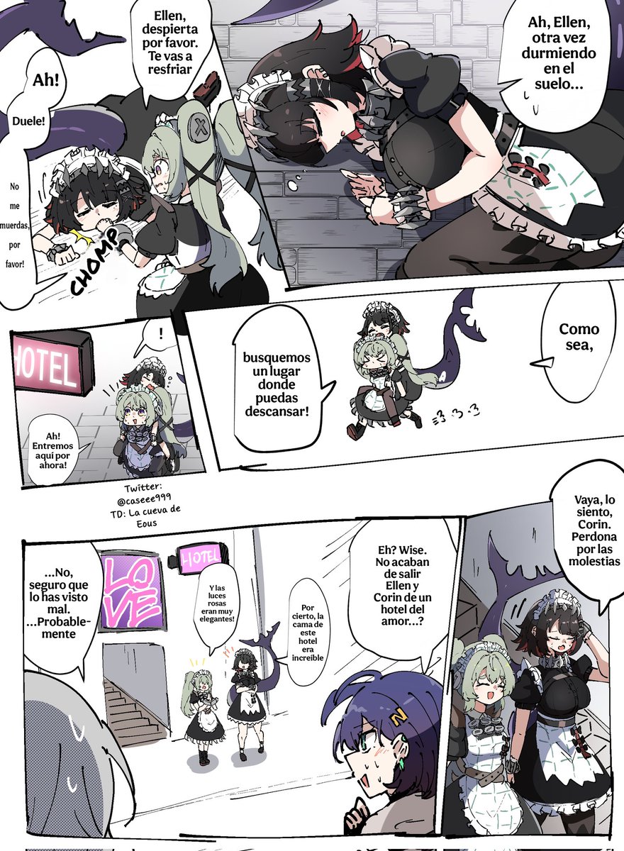 Eous_Cave's tweet photo. Traducción al español 
"Un lindo cómic sobre Ellen y Corin" https://t.co/Q53dNuRjlR