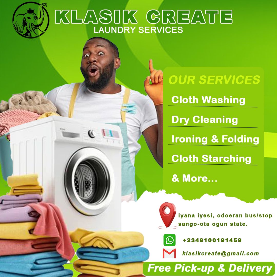 Klasik002's tweet photo. We make your laundry easy and clean… your outlook is our top priority. 
Look Good and Look Fresh 
#Laundry #otta https://t.co/VPzkKQehBV