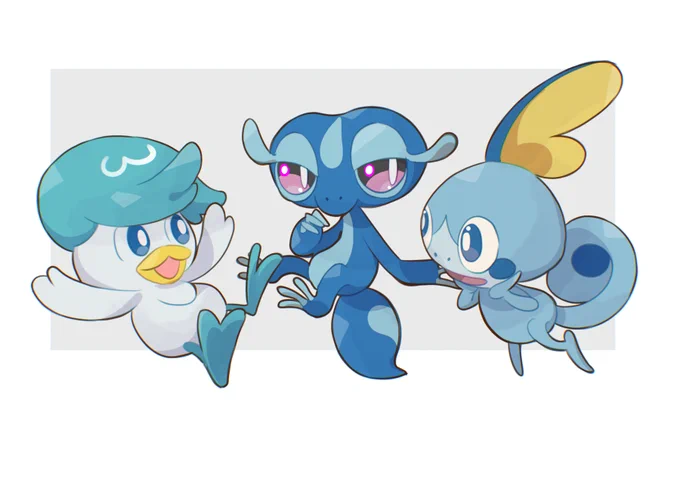 #ポケモン風波 剣盾・SV・風波の御三家水ポケ。 ミオリー可愛いね。
