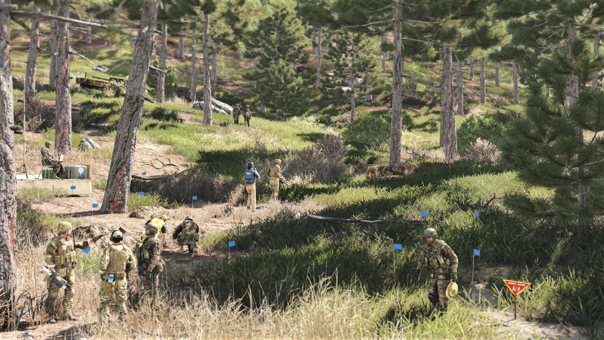 SSG. Thomas Adams oversees mine clearance operations regarding remnants from World War 2 on Stratis in a joint NATO-AAF-IDAP cooperation, part of TF Aegis. Early 2025

#Arma3 #AlternativeArmaTimeline