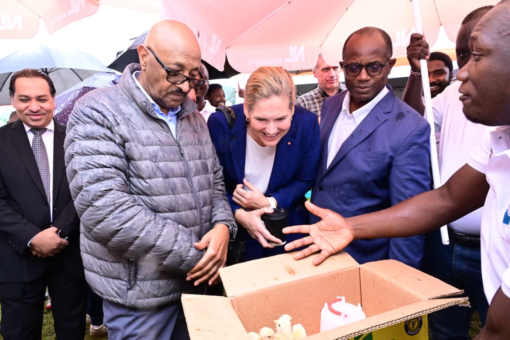 newvisionwire's tweet photo. The Chief Guest, Minister of State for Agriculture Fred Bwino Kyakulaga, Netherlands Ambassador H.E. Frederieke Quispel, and a delegation of ambassadors and heads of missions toured the exhibitors’ stalls at #HarvestMoneyExpo2026, exploring innovative agribusiness solutions, value addition, and modern farming technologies shaping Uganda’s agricultural sector.

#HarvestMoneyExpoAt10 #HarvestMoneyExpo 
📸 Mpalanyi Ssentongo
