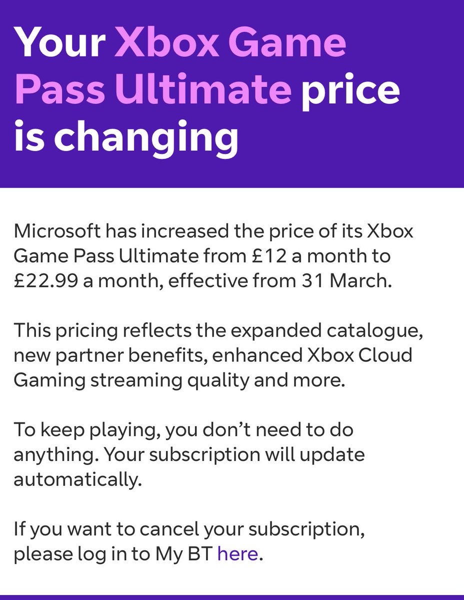 darylroots's tweet photo. @XboxGamePass @bt_uk are you taking the absolute piss or what? https://t.co/hxFNsMv2fh
