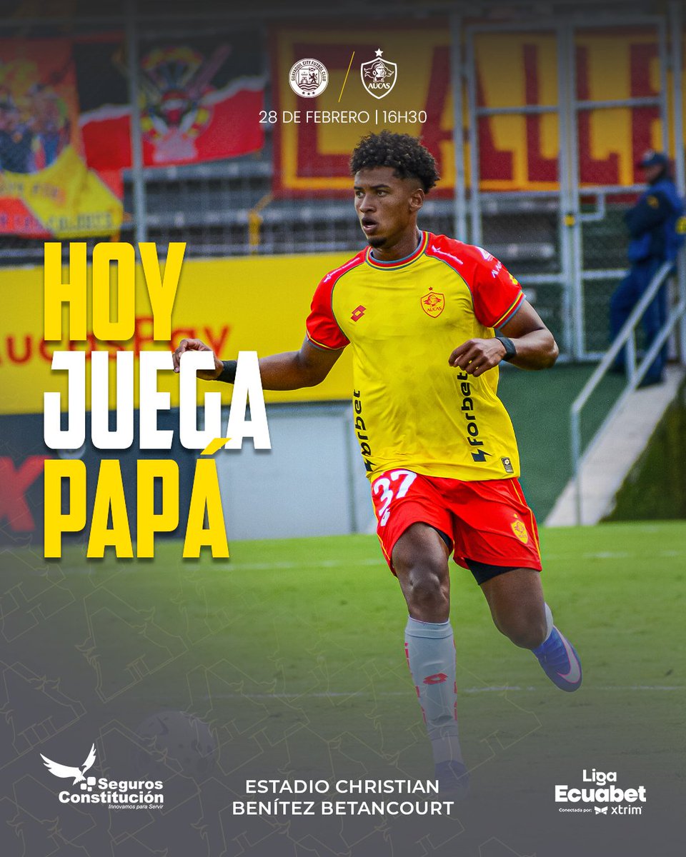 Aucas45's tweet photo. #HoyJuegaPapá
Por la segunda fecha de la #LigaEcuabetConectadaPorXtrim visitamos a @guayaquilcityfc a partir de las 16h30.
#Aucas2026
#Creer https://t.co/a5M5Vlt0z5