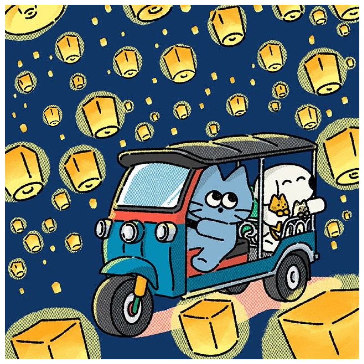 ランタンがまるで星のようにキレイだね🌟

 #イラスト #illustration