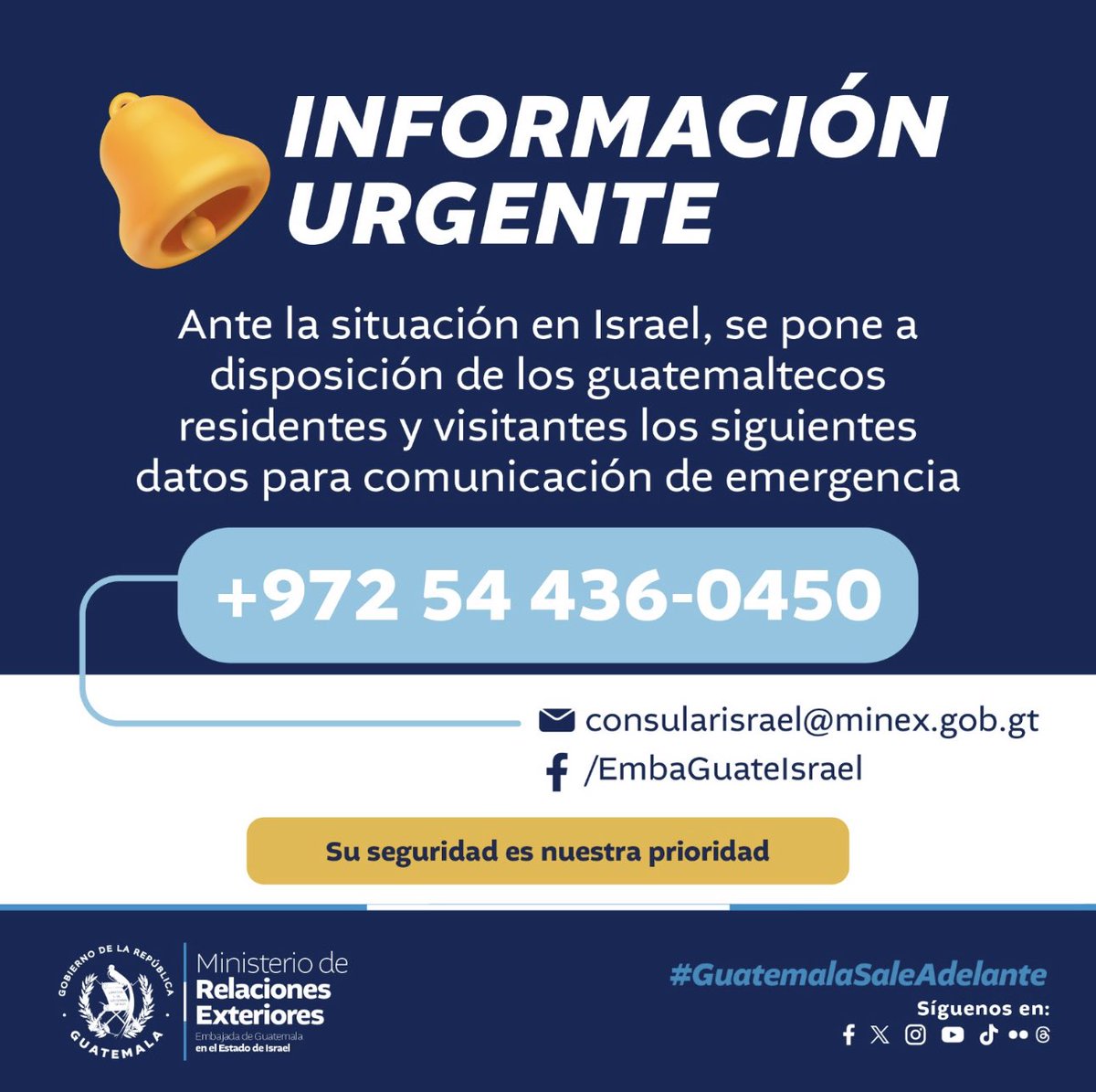 Guatemala en Israel tweet media