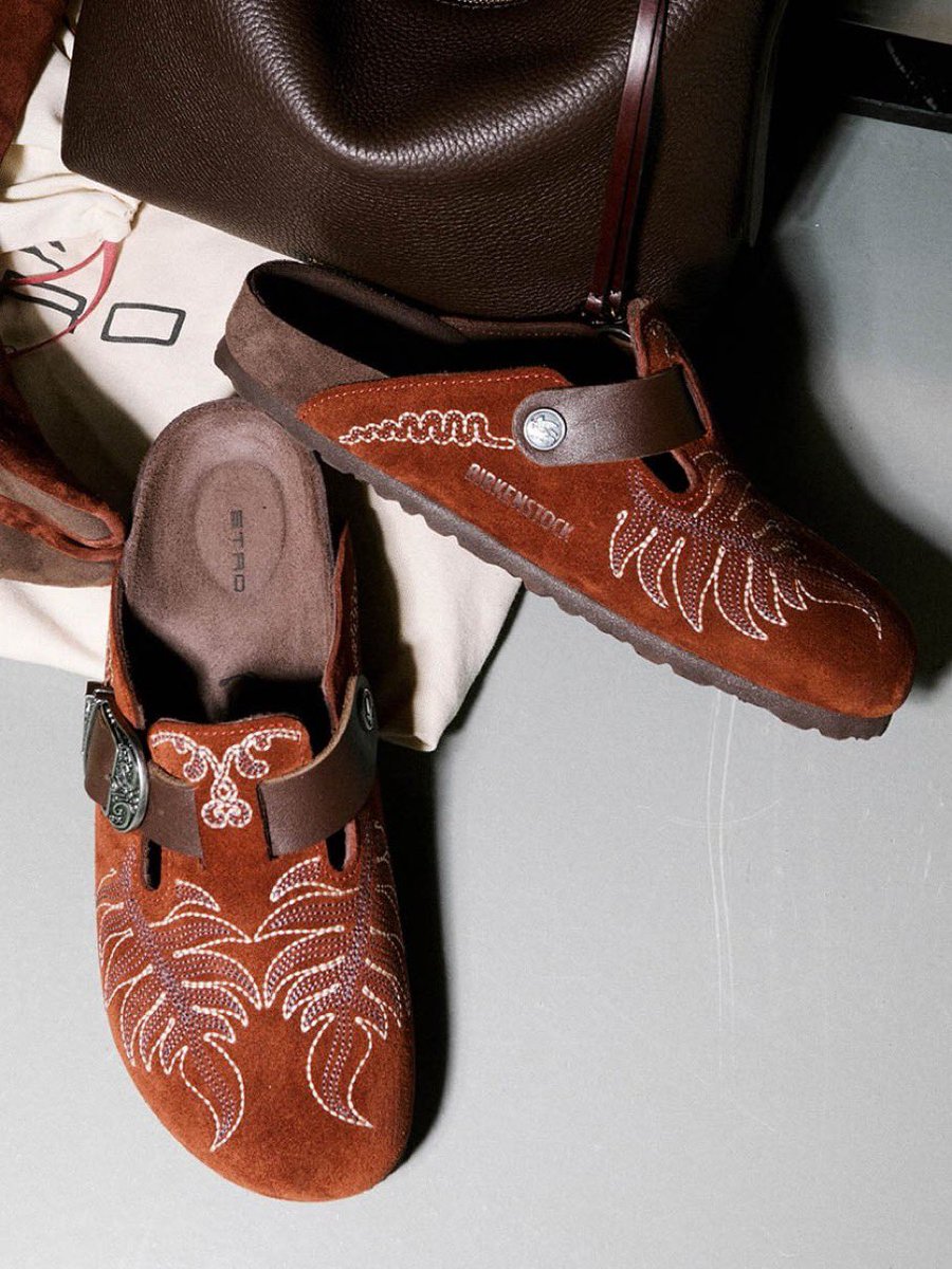 BIRKENSTOCK x ETRO『BOSTON』が国内2026年秋より発売予定