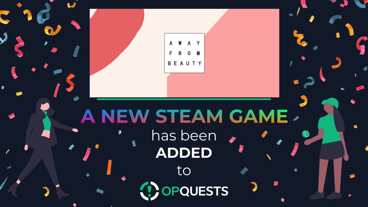 opquests's tweet image. We just added Away from beauty on opquests.com💚￼

￼✅Make sure to #claim it for free before it runs out!

￼✅Follow us to receive #updates on when we add the next batch of #free #Steam #games!

￼ 🎁🎁

 #giveaway #giveaways #freebies #QUEST