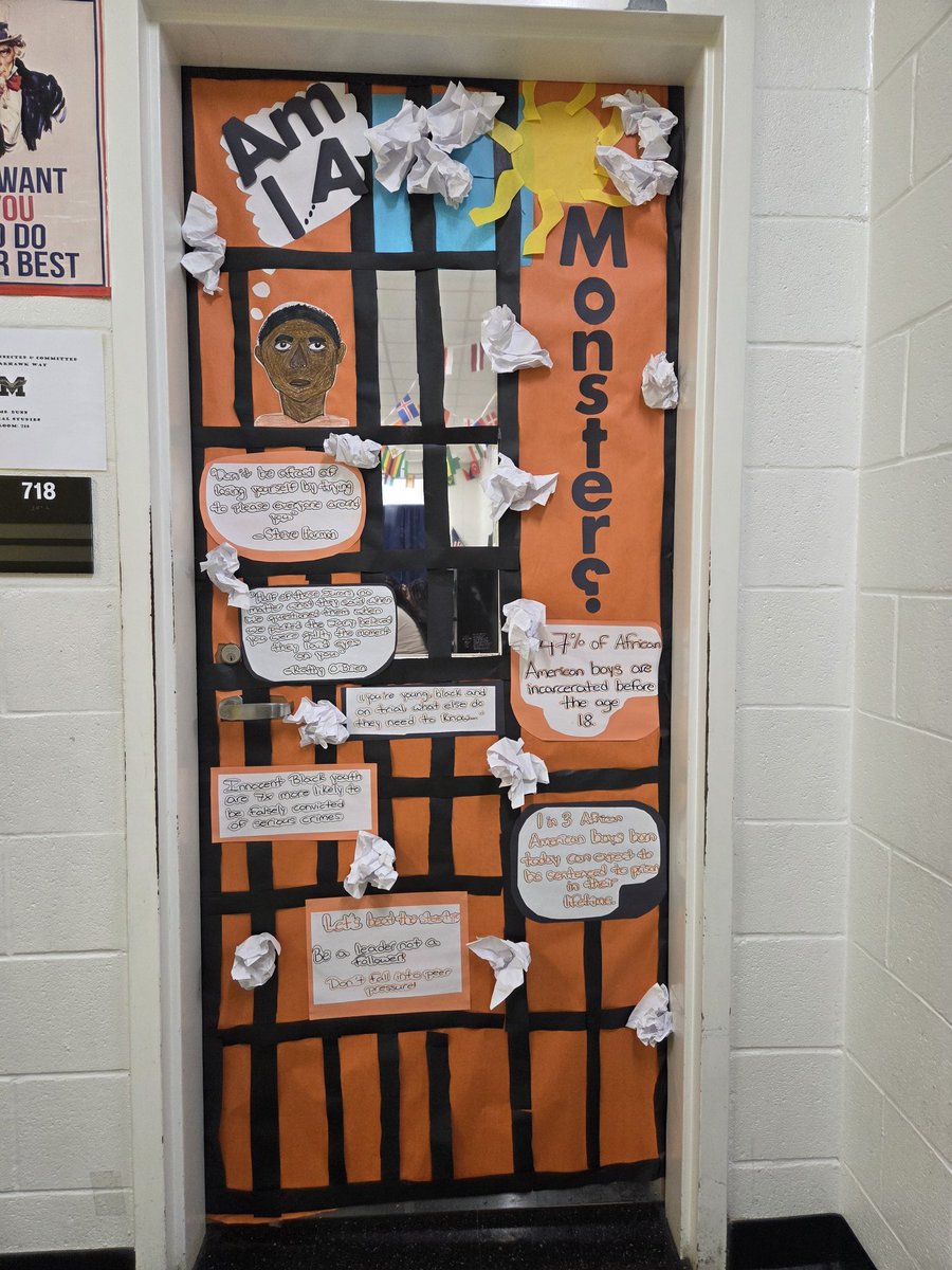 CynthiaByron4's tweet photo. Literacy truly came to life throughout our building as students and teachers participated in our annual Novel Study Door Decorating Contest. It was truly incredible to see how passionate our @MMS_HCS WarHawks were about their novels. #InfluenceMatters #WarHawksRead @ELA_HCS https://t.co/Su8u0KFhJa