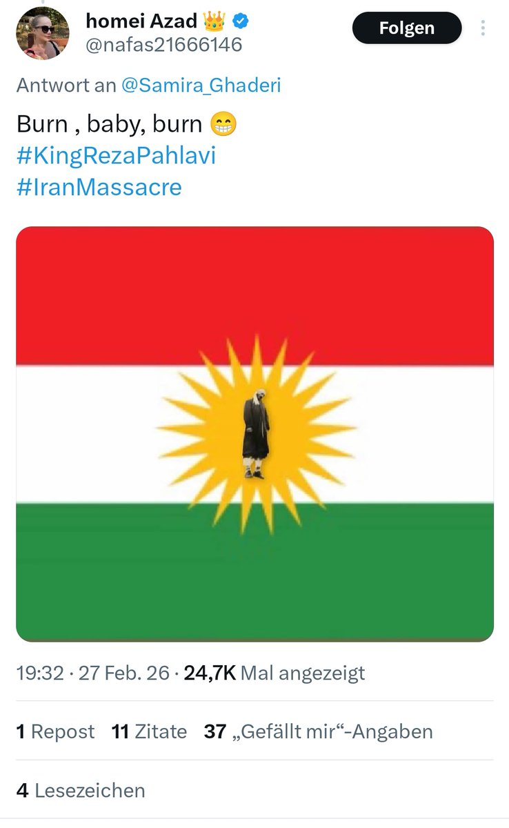RonaiChaker's tweet photo. Pahlavi supporters are already calling for massacres of Kurds. https://t.co/0Xdde0z8W6