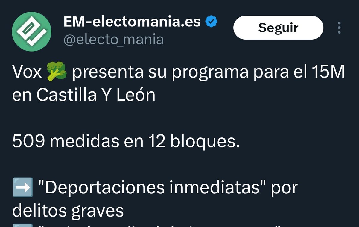 ¿Entonces por qué se presentan a las elecciones de Castilla y León proponiendo deportar gente? 

¿Está usted insinuando que Vox engaña a la gente o que no conoce las competencias de Castilla y León? Duro eso.