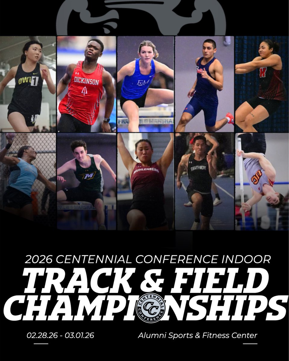 CentennialConf's tweet photo. π IT&F | CHAMPIONSHIPS
The 2026 Centennial Conference Indoor Track & Field Championships kick off day 1οΈβ£ at 10:30 am.Β
ποΈ Β Alumni Sports & Fitness Center
πΉΒ https://t.co/n267fU7O2O
πΒ https://t.co/6tbX7r3VpZ
#IgnitingGreatness #CCtrack #d3track https://t.co/mq8uDPzMEN