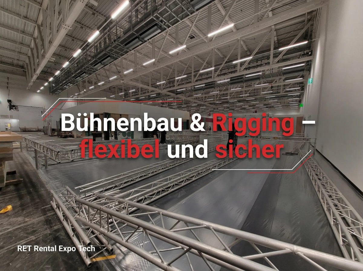 pytlik_mike's tweet image. RET Rental-Expo-Tech bietet europaweit Event- &amp;amp; Messetechnik vom 28.02. bis 07.03.2026. Von Bühnen- bis Konferenztechnik gestalten wir unvergessliche Erlebnisse mit maßgeschneiderten Lösungen. Vertrauen Sie auf unsere Expertise für Ihren perfekten Event. #Eventtechnik