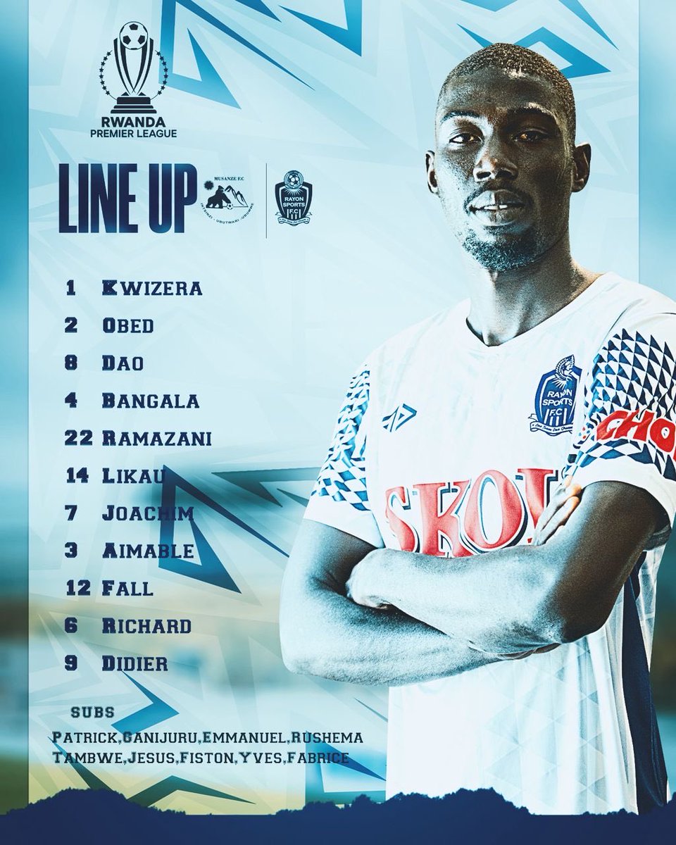 rayon_sports's tweet photo. #RPL || #MUSRAY

Our Starting XI

The boss makes 4 changes: Likau, Richard, Vigninou and Aimable step in 💪

Six unbeaten and still counting… https://t.co/3R2J3JJ1Jo