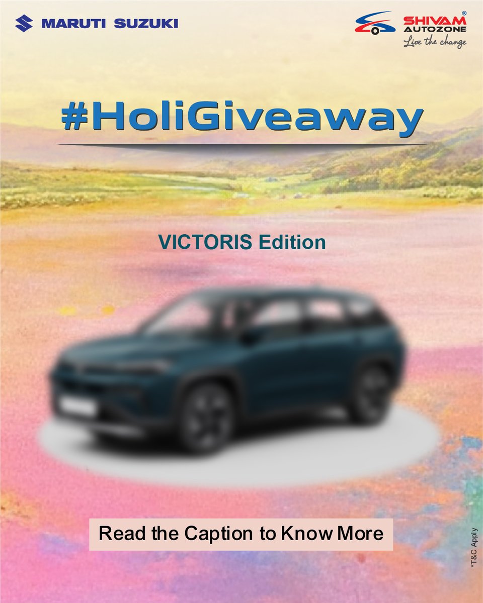 🎨🌈 HOLI SPECIAL CAR GIVEAWAY – Mumbai, Thane &amp; Palghar! 🚗✨

Think you’re a real car lover? 👀
Then guess this right…

🔥 What’s the EXACT colour of the VICTORIS Model?

Not red. Not blue.
We want the exact shade name 😏

💰 Get it right &amp; you could win an Amazon Gift Card