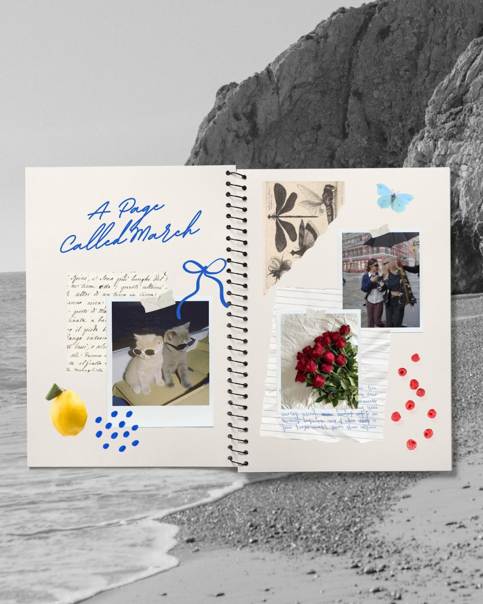 ᅠ
‧₊˚ ☁️⋅♡ 𝐖𝐫𝐢𝐭𝐭𝐞𝐧 𝐢𝐧 𝐌𝐚𝐫𝐜𝐡

Golden tides and sun-kissed paws greet March skies. The den opens once more, ready to cradle breezy laughter and soft sunset stories by the shore. Let this little getaway begin with us. 🐾✨
