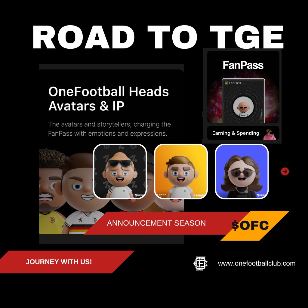 Things to look forward to in the OneFootball Club ecosystem in upcoming days/weeks.  

• Community AMA via <a href="/ofc_the_club/">OneFootball Club</a>
• Announcement regarding SuperFan role going forward 
• TGE announcement 
• Airdrop checker/claim
• FanPass launch

The next chapter begins soon. Are you