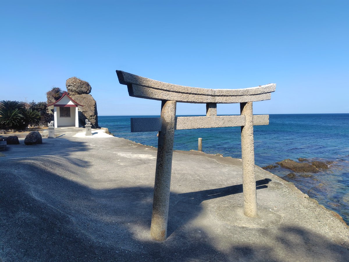 おじんば磯登立明神 #パワースポット #虹 #龍神