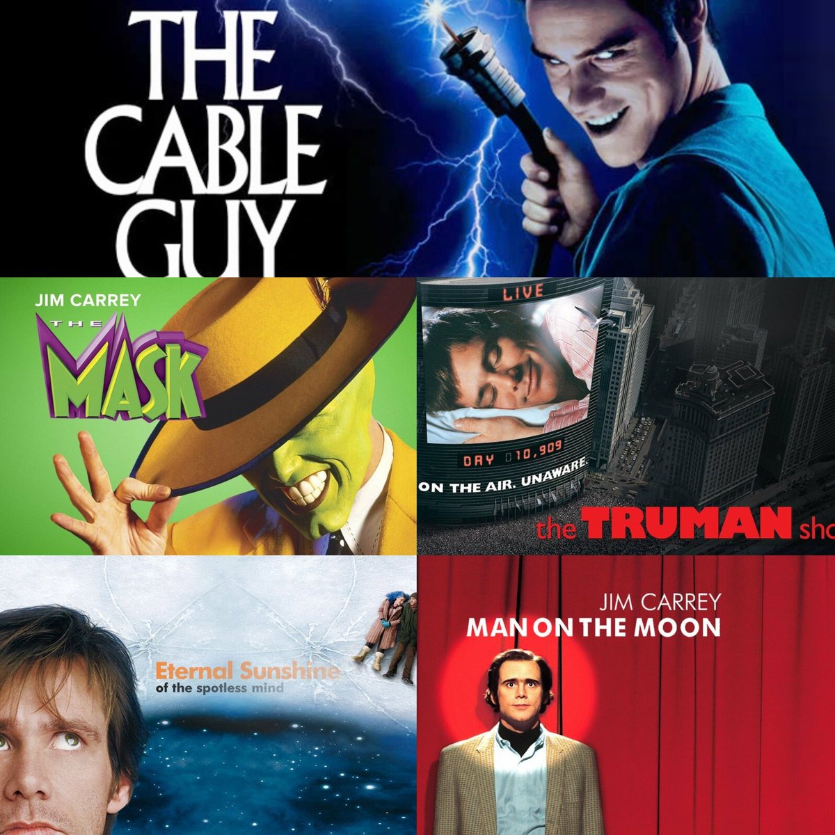 Moe_knoxSe7enG7's tweet image. Jim Carrey’s films aren’t a “universe,” but the vibes connect 👀
Media warps → Cable Guy 📺 / The Mask 😎
Life warps → Truman 🏡
Love warps → Eternal Sunshine 💔
Performance warps → Man on the Moon 🎭 Jim Carrey Universe of Isolation &amp;amp; Obsession 🔥
#JimCarrey #FilmVibes