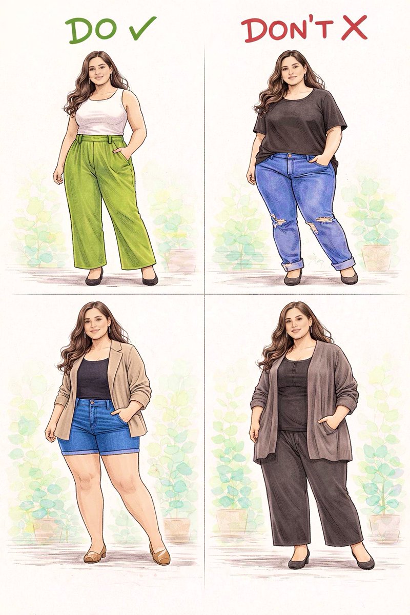 PSi614Singh's tweet image. Style is about balance and fit. Choose high-waisted pants and structured pieces to define your shape. Avoid shapeless outfits. Wear tailored styles with confidence  that’s the real statement. ✨
#FashionTips #StyleGuide #ConfidenceInStyle  #PSinghAtelier