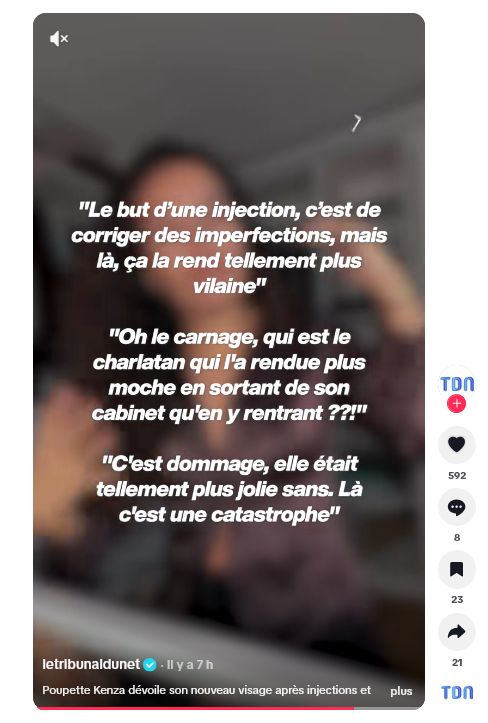 bkant's tweet photo. Le TDN sur Tiktok aussi #poupettekenza pas cool avec le docteur Filali. https://t.co/bcsYdOyuxP
